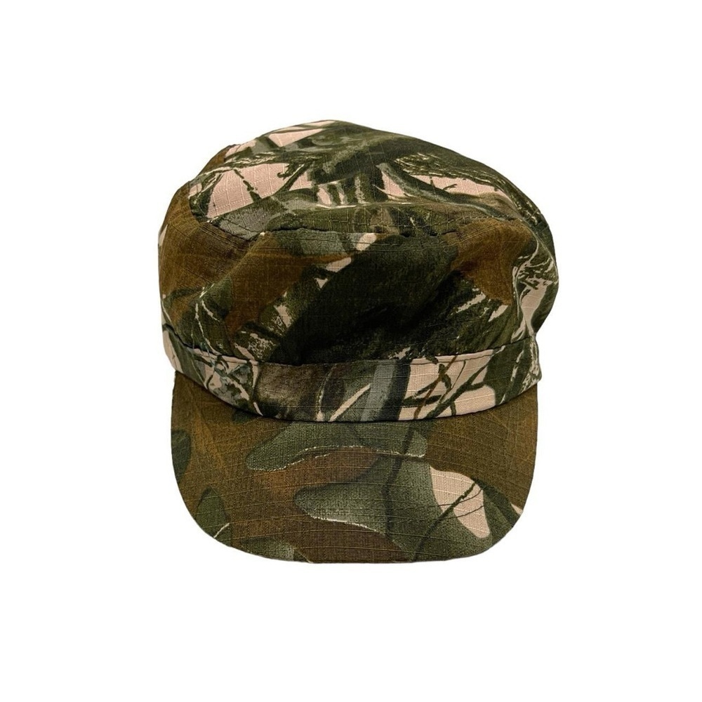 Camo baker boy cap green cargo military Y2K aesthetic